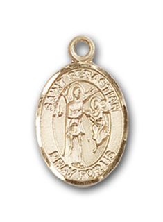   Baby Child/Lapel Badge Medal w/St. Sebastian Charm & Angel w/Wings Pin
