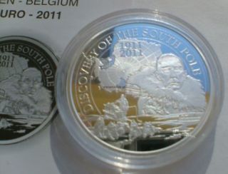 Belgium 10 Euro 2011 South Pole Amundsen Silver Proof