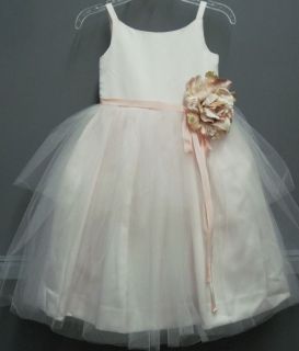 Girls US Angels Flower Girl Dress 101 Pink Size 6