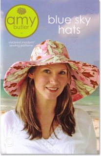 Amy Butler Sewing Pattern Blue Sky Hats Sun Hat & Reversible Skull Cap 