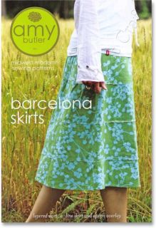 Amy Butler Sewing Pattern Barcelona Skirts A Line & Layered Dress NEW 