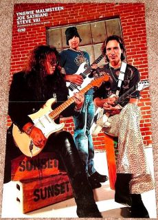 Steve Vai Yngwie Malmsteen Joe Satriani G3 Shred Guitar Heroes Poster 
