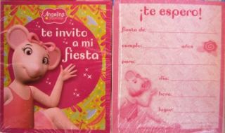 new angelina ballerina 12 invitations party spanish