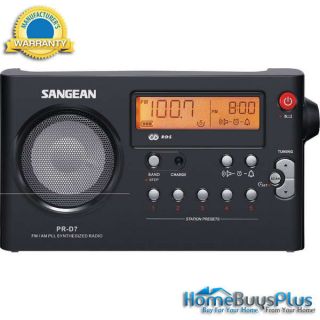 description sangean pr d7 bk digital am fm portable radio