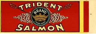   Salmon Label 1903 Fidalgo Is Canning Anacortes 1 lb Flat