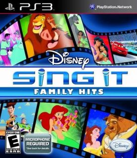 Disney Sing It Family Hits Sony PlayStation 3 2010 PS3 Hits Easy Plat 