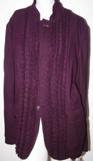 Ann DEMEULEMEESTER Purple Violet Jacket New Sz L