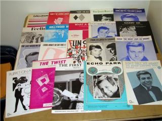 Great Lot of 100 60s vocalists Hits Stars Sheet Music