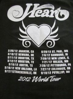 Ann Nancy Wilson Heart World Tour Black T Shirt Graphic Design Concert 