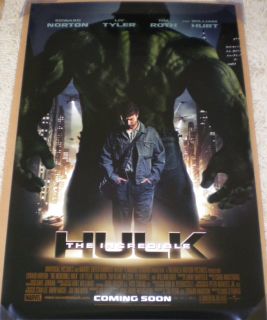Incredible Hulk Movie Poster 2 Sided Original 27x40 Edward Norton 