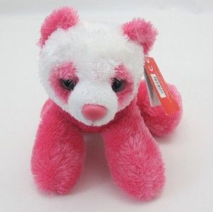   Bright Pink Panda Bear Mini Flopsie Stuffed Animal Toy New