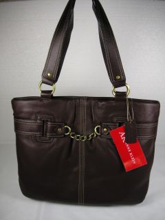 Anne Klein Womens Handbag 31SAD64AKUX Black Leather