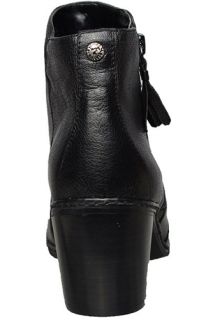 Anne Klein Womens Ankle Boots Bristle Black Leather Sz 7.5 M