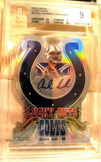 2012 Topps Finest Andrew Luck Lucky Cuts Rookie On Card Auto /10