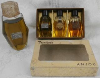Vintage Anjou Perfume Lot   Apropos Side Glance Devastating Eau De 