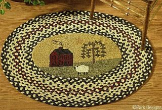 Saltbox House Willow Braided Hooked Rug Park Designs