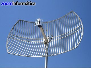 Antena 24dBi Parabolica de Rejilla Grid WiFi Exterior