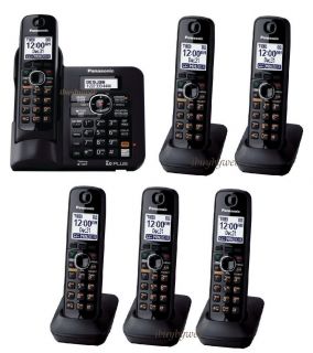   TG6644B 6 Black Cordless Phones w Talking Caller ID Answering