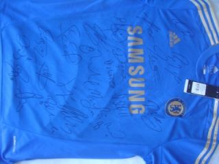 2012 2013 Chelsea Home Signed Soccer Jersey with COA