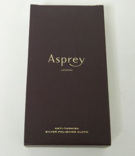 New Asprey Anti Tarnish Silver Polishing Cloth