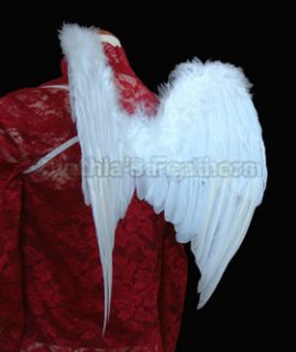 Genuine White Feather Angel Wings for Children of 5 10 or Teen Girls 