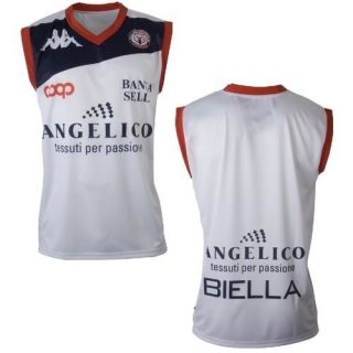   di KAPPA Mens BASKET BASKETBALL Jersey Shirt ITALY BIELLA ANGELICO XXL