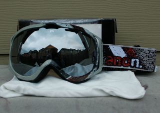 2012 Anon Hawkeye Snowboard Ski Goggles Streetwise Silver Solex Lens 