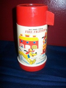 Vintage Walt Disney Character Fire Fighters Thermos Aladdin Industies 