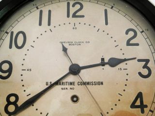 Vintage Chelsea Clock Company U.S. Maritime Commission Key Wind Clock
