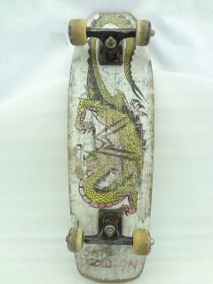 Vintage Skateboard Dragon Graphic Cruiser Trucks Wheels Skate Board 80 