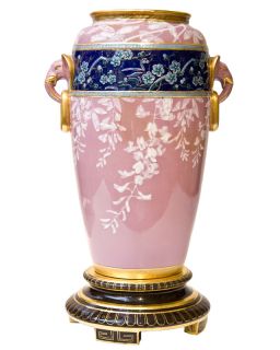 Minton Antique Oriental Pate Sur Pate Porcelain Vase