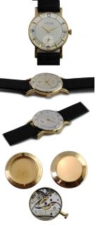   Vacheron Movement Solid Gold Mens Vintage Dress Watch 40s