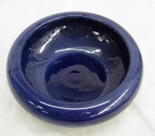 Old Weller Art Pottery Underglaze Cobalt Blue Frog Bowl