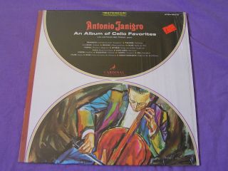 ANTONIA JANIGRO Album of Cello Favorites ORIG VANGUARD US STEREO LP 