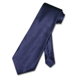 Antonio Ricci Necktie Solid Navy Blue Mens Neck Tie