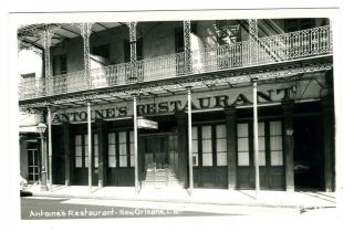 Antoines Restaurant Real Photo Postcard New Orleans Louisiana French 