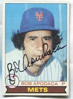 New York Mets Bob Apodaca 1979 Topps Signed Autograph