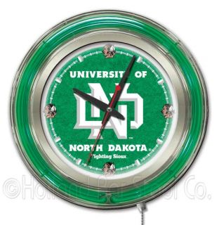North Dakota Fighting Sioux NCAA 15 Round Chrome Double Neon Ring 