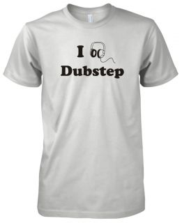 Mens American Apparel I Listen Love Dubstep Music Electro DJ T Shirt 