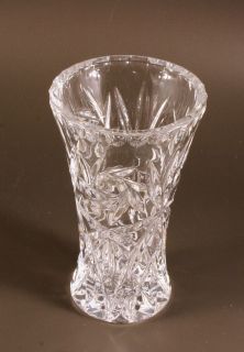 single bud vintage cut glass buzzsaw crystal small flower vase