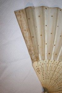 Antique Fan Lot for Repair 4 Lace Painted Fans 19th Century Japanese 