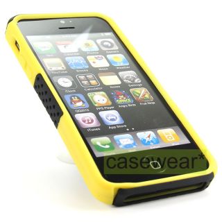Black Yellow Apex Perforated Hard Case Cover for Apple iPhone 5 