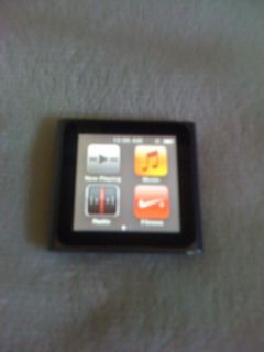 Apple iPod Nano 6th Generation   8GB   Graphite   Gently Used