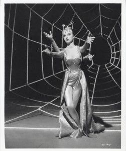 Anne Francis Orig Still Glamour Shot w Spider Web Two Sets of Hands 