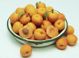 miniature apricot bowl ooak handmade
