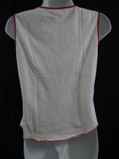 Anya Hindmarch White Sleeveless Tank Shirt Top Size 46