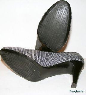 Apt 9 Womens Heels Pumps Shoes 8 5 M Black Gray Fabric
