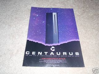 Apogee Centaurus Speaker Ad from 1990 Beautiful
