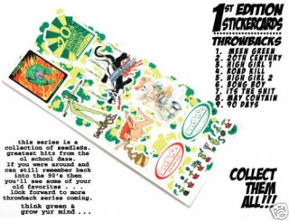 Seedless Clothing Sticker Card Throw Backs Roor 420 THC