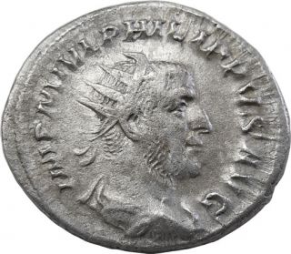 Philip I The Arab AR Antoninianus Annona Authentic Ancient Roman Coin 